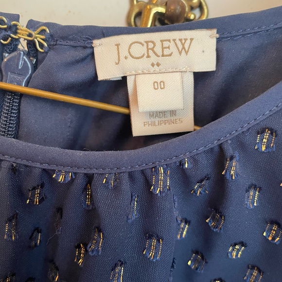 J. Crew Navy Dress with Metallic Details - Picture 3 of 6